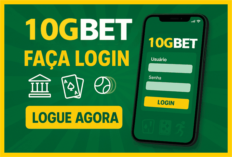 Imagem destacando login seguro na 10gbet para novos usuários